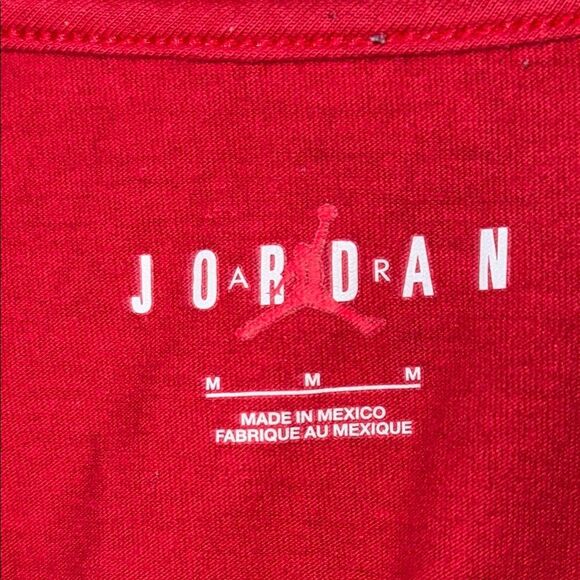 Jordan Red Short Sleeve Tee with Signature Style - Picture 2 of 9